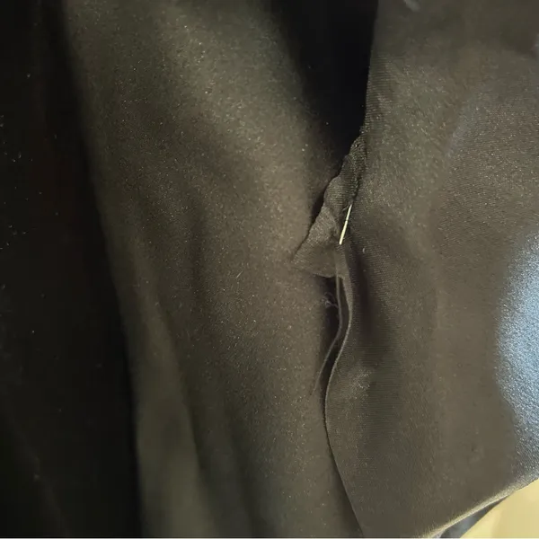 Jessica Howard Black Velvet Evening Gown Sz 8 Ruffle Detail Long‎ Formal Dress - Image 4