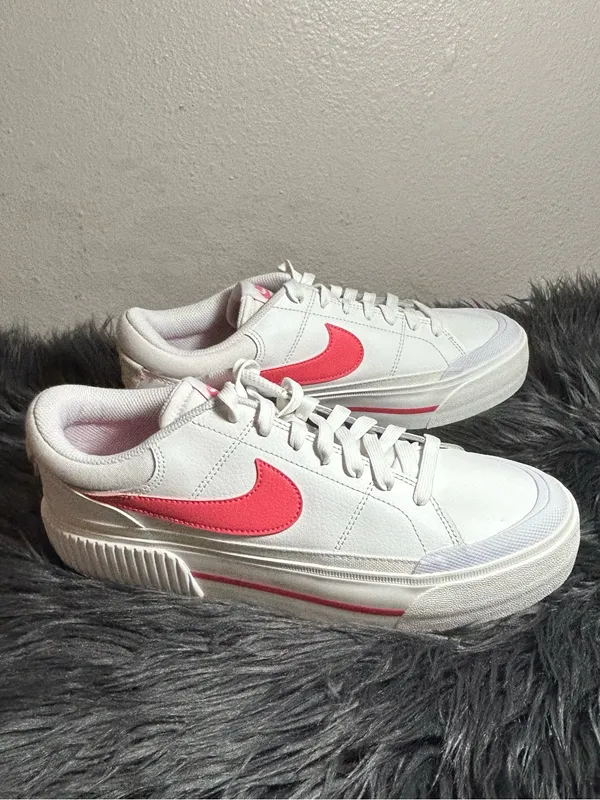 Nike Court Legacy Lift 'White Sea Coral Women's Sneakers Size 10.5 - Image 7