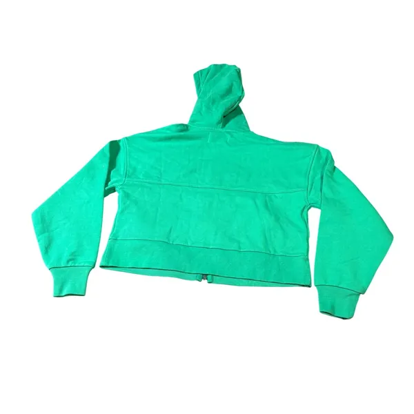 NWT Everlane Track 100% Organic‎ Cotton Full Zip Hoodie Crop Jade Green Size XXS - Image 7