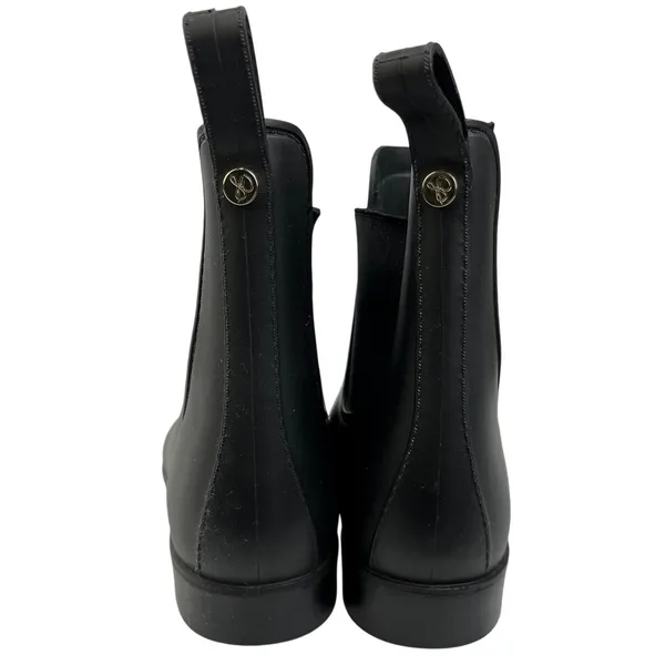 Sam Edelman Tinsley Women's Black Almond Toe Pull On Chelsea Ankle Rain Boots 8 - Image 3