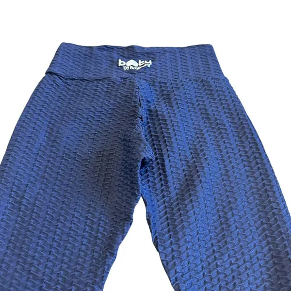 Booty by Brabants Dark Blue Two Piece Workout Set Bra Top Leggings One Size - Image 11