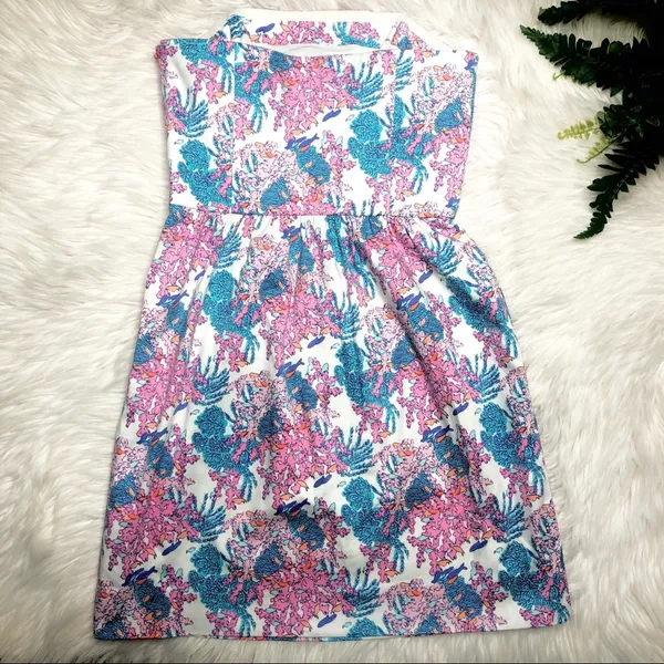 Vineyard Vines Ocean Life Strapless Dress 2 - Image 2