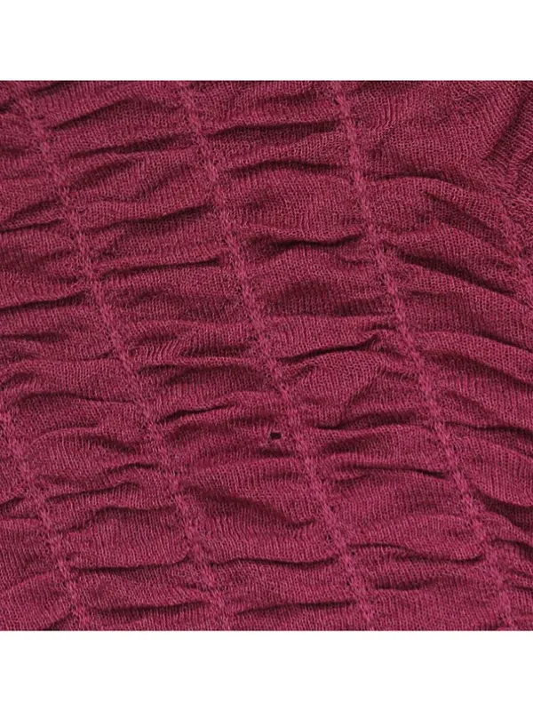 DKNY Womens Superfine Textured Lightweight Top P52SAW83 Beet Red XL - Image 7