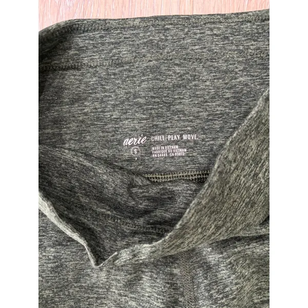 Aerie Women’s High Rise Leggings Heathered Green Athletic Yoga Workout Small - Image 2