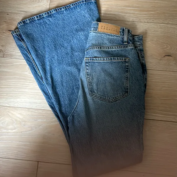 PacSun Popular Medium Blue Stretch High Waisted Flare Leg Denim Jean - Image 9