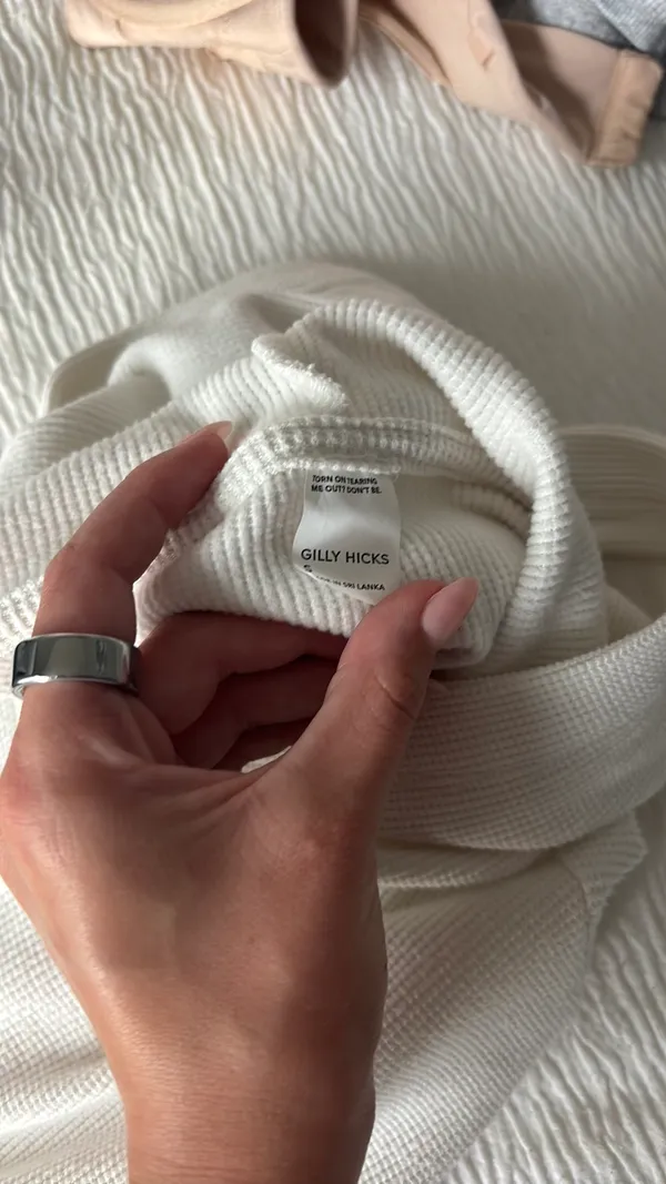 Gilly Hicks Cropped Waffle Sweater - Image 2