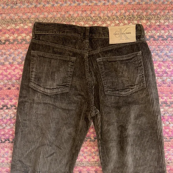 Vtg Calvin Klein Jeans Chocolate Brown Corduroy Pants - Image 5