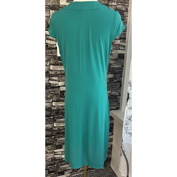 Dress NWOT Silky Green Alfani Sheath Dress Resort Office Casual SZ M - Image 4