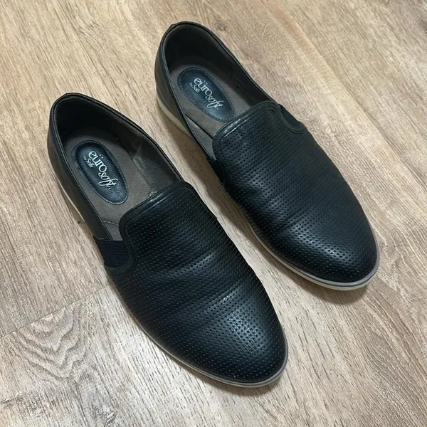 EUROSOFFT x SOFFT | Faux Leather Black Vernelle Slip-on Comfort‎ Loafers, 10M - Image 2