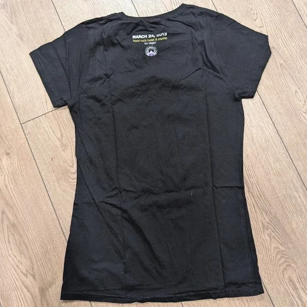 NEW Jon Bon Jovi Womens M Medium Black Vegas‎ Tour 2013 Tee Babydoll T-Shirt Top - Image 3