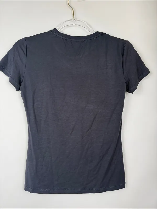 Abardsion Deep Grey Short Sleeve Crew Neck Slim Fit Fitted T-shirt Size Medium - Image 5