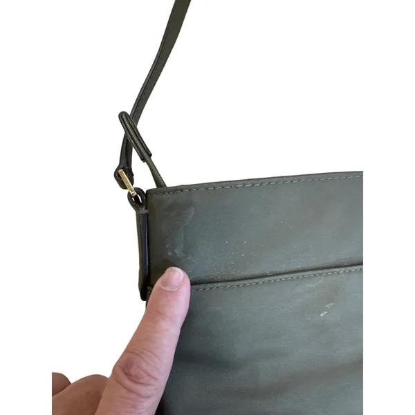 Michael Kors Womens Green Canvas Crossbody Purse SKU 7823 - Image 10