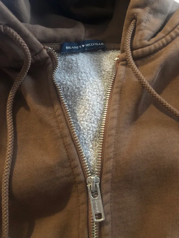 Brandy Melville Christy Zip-Up Hoodie - Image 3