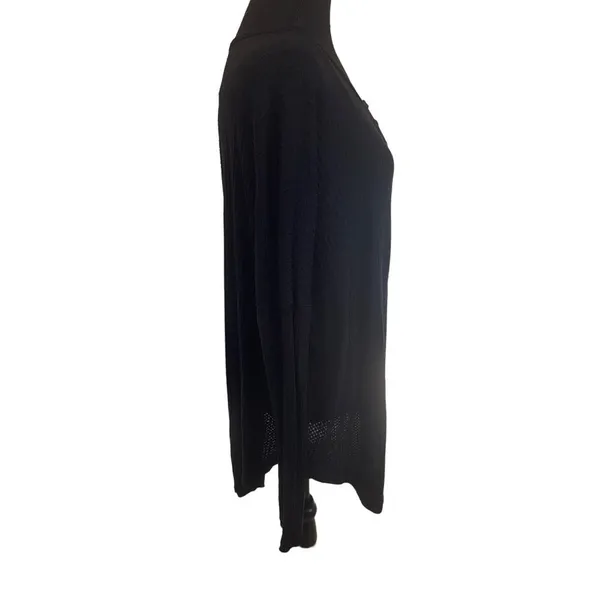 Black Leo Henley Waffle Knit - Image 8