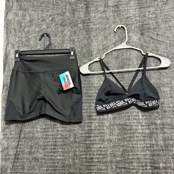JESFER Activewear Set Shorts & Sports Bra Women’s Size S NWT(A229)&✨ - Image 3
