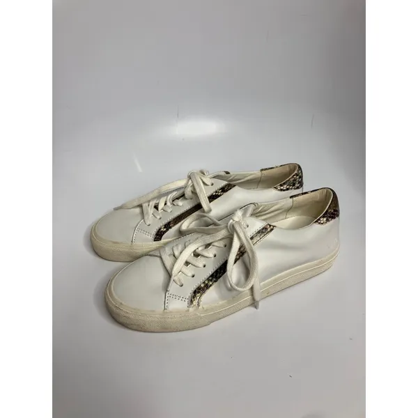 Madewell Sidewalk Low Top Sneakers Womens 8.5 White Excellent Snakeskin MA521 - Image 5