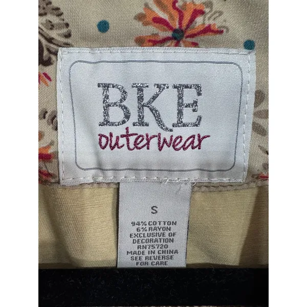Buckle BKE‎ Women's S Tan Vest Utility Cargo Boho Distressed Outerwear Vest - Image 4