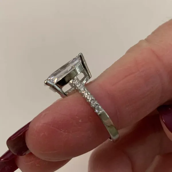 3Ct Diamond Oval Solitaire Ring All Sizes 925 Silver Bridal Wedding Logo Luxury Engagement Cz Bling 4.5 5 6 7 8 9 10 N - Image 7