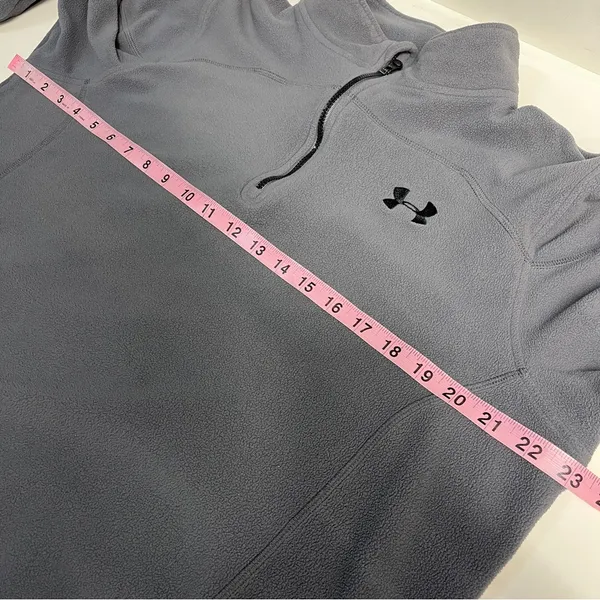 Imperfect 2011 Under Armour fleece medium large half zip lightweight fleece grey - Image 9