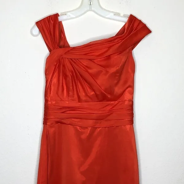 Belsoie Formal Dress Orange Size 6 - Image 3