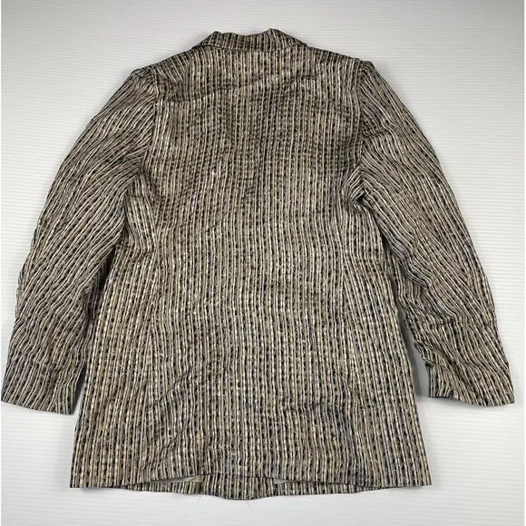 Anne Klein Petites Striped Textured Blazer Professional‎ Office Wear Size 8 - Image 6