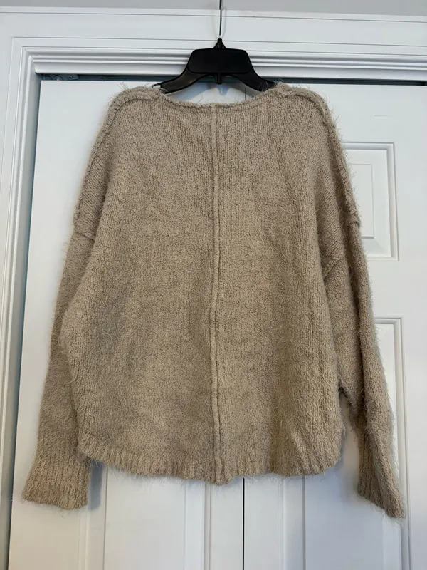 Vestique Tan Fuzzy Sweater - Image 4