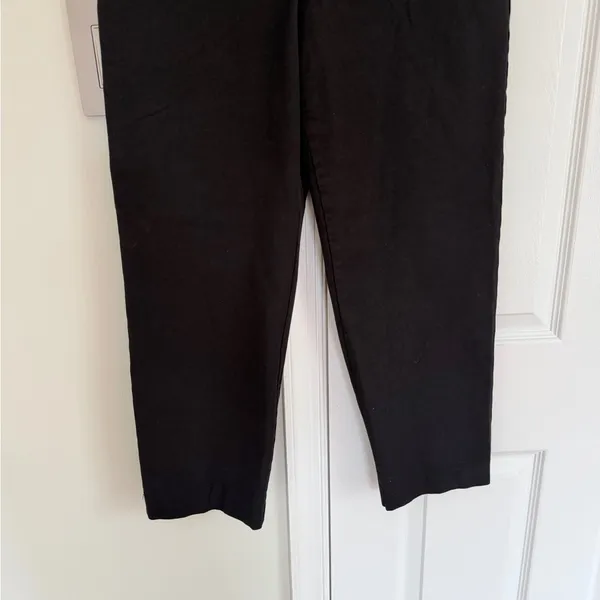 Boden Chino Pants Black High Rise Straight Leg Size 6 Pockets Workwear Office - Image 3