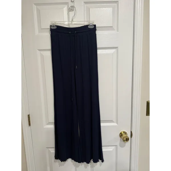 Anthropologie Navy‎ Ribbed Longline Cardigan and Lounge Pants Set - Image 7