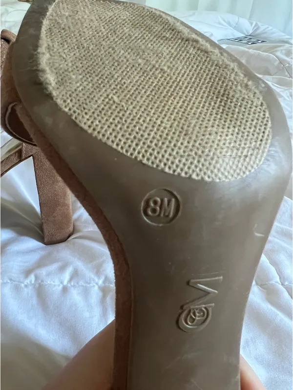 Tan High Heels Brown Size 8 - Image 3