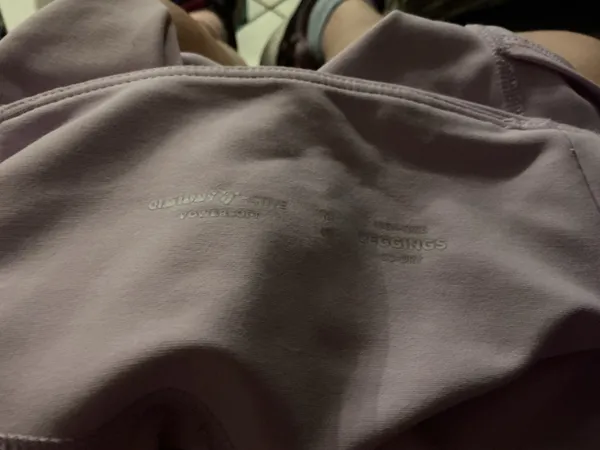 Girls Old Navy Active PowerSoft High-Rise Tie Waist Leggings Light Purple M - Image 4