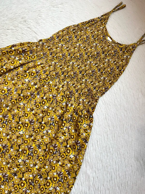 Women’s summer floral print smocked top maxi sleeveless dress - Image 11