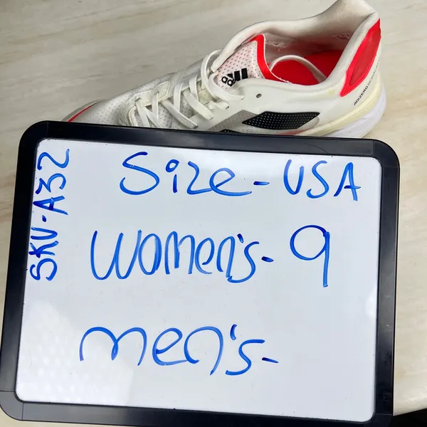 Adidas Adizero Boston 10 Womens 9 Running Shoes White Solar Red FY4080 Sneaker - Image 12