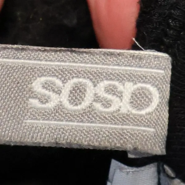 ASOS Fringe Trim Joggers Sweatpants Womens Size 8 Black Boho Western Fleece Cozy - Image 2