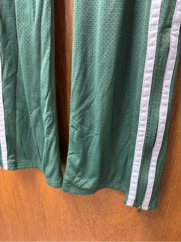 Abercrombie & Fitch A&F Vintage 2000s 90s Y2K Nylon Track Pants Green Medium - Image 9