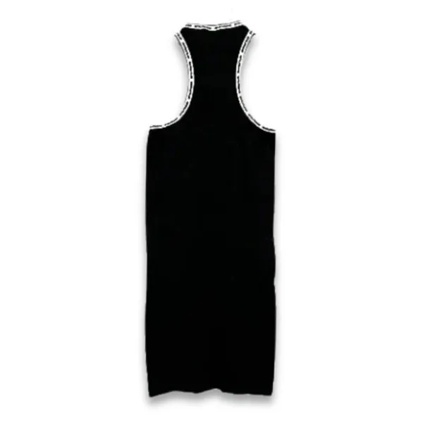 Iets Frans Black Bodycon Dress Logo Tape Racerback Mini Sporty Athletic S NWOT - Image 7