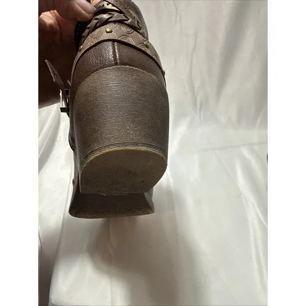 Jellypop Brown Leather Ankle Boots Women's 7.5M Zippered - Image 8