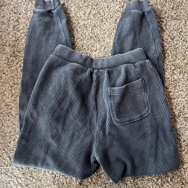 Aerie Charcoal Ribbed Joggers - Image 3