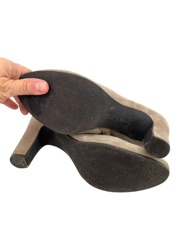 Sam Edelman Shelby Taupe Suede Heeled Ankle Booties Size 9 - Image 8