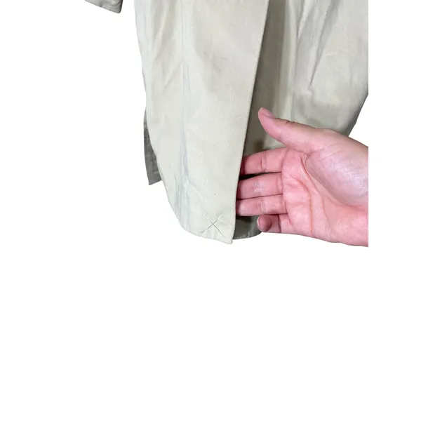 Old Navy Womens‎ Coat Belted Double Breasted Beige Jacket Medium - Image 9