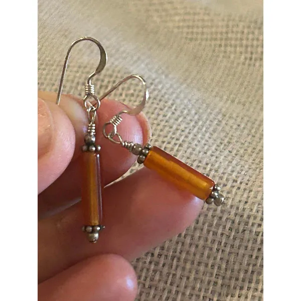 Lot a604 1 1/4 inch long 925 sterling silver earrings - Image 8