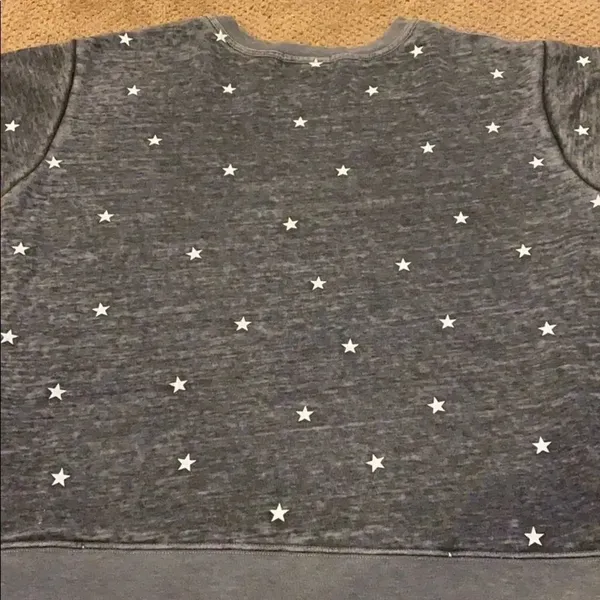 Wildfox Dark Grey & White Star Sweatshirt - Image 7