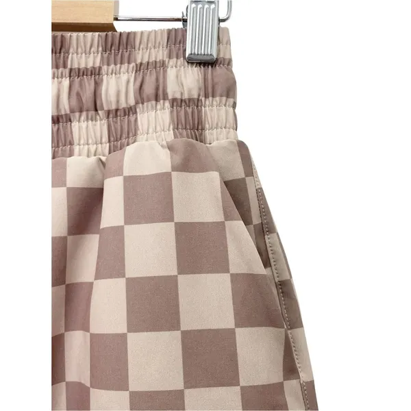 NWT Albion Cher Skirt Medium Brown Checkers Jetsetter Travel Performance Stretch - Image 5