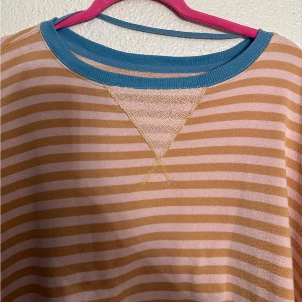 Free People We The Free Classic Striped oversized Crewneck Size Large - Image 5