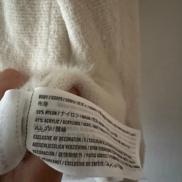 Abercrombie & Fitch Cream Soft A&F Collection Cozy Fuzzy Sweater‎ - Image 7