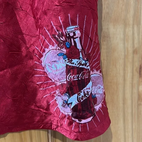 Coca Cola Red Cami Womens Medium Camisole Pajama Top - Image 3