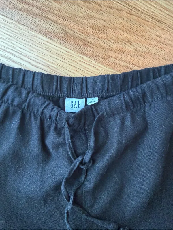 Gap 4” High Rise Pull-On Linen Blend Shorts Black M NWT - Image 5