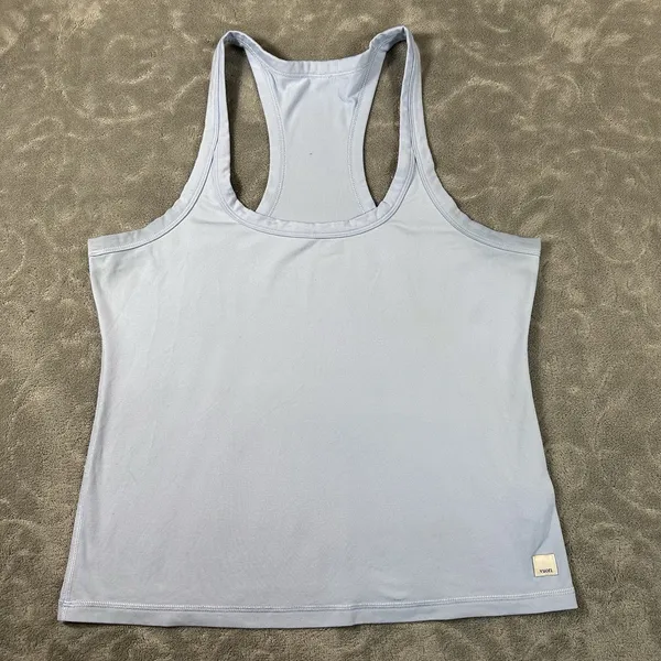 Vuori Lux Racerback Performance Tank Top Womens Medium Light Blue Butter Soft - Image 3