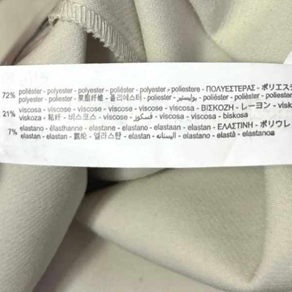 Zara Women's Off White High Waisted Pleated Straight Trouser Dress Pants Size S - Image 6