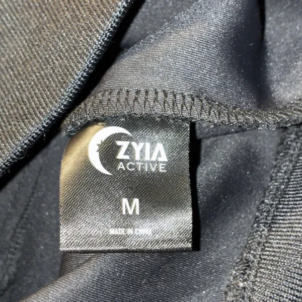 Zyia Active Women’s Black Ventilated Mesh Bomber Jacket Zip-Up Athletic Medium - Image 4