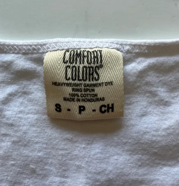 Comfort Colors Sorority Chi Omega White Graphic Tank Top Size Small - Image 5